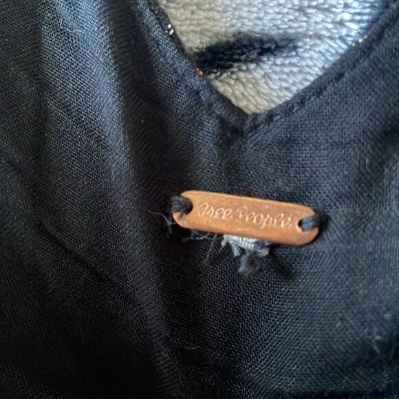 Free people metallic plaid square neck short sleeve pullover dress - Picture 6 of 13